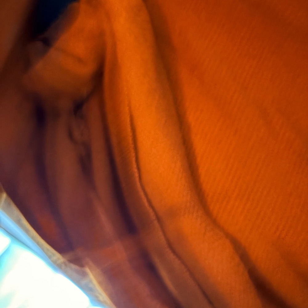 Burnt Orange Fringed‎ Knit Boho Poncho Cape Wrap One Size Rust - Picture 5 of 7